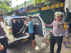 Sambangi Bengkel dan Toko Sparepart, Satlantas Polresta Pati Sosialisasi Larangan Knalpot Brong