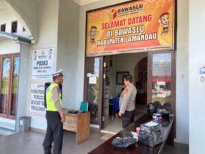 Pengamanan Kantor KPU dan Bawaslu Jadi Fokus PAM Personel OMB Polres Lamandau