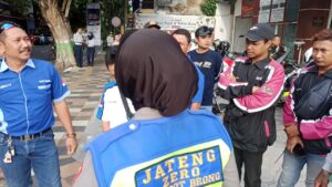 Sosialisasi Larangan Knalpot Brong, Upaya Satlantas Polresta Pati di Jalan Panglima Sudirman