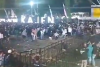 Perayaan Malam Tahun Baru 2024 di Alun-alun Kajen Kabupaten Pekalongan Diwarnai Kericuhan