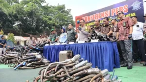 596 Sepeda Motor Berknalpot Brong Terjaring Razia Polres Purbalingga