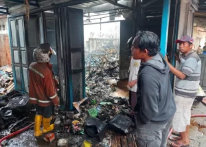 6 Kios di Pasar Pamotan Rembang Ludes Terbakar, Ini Dugaan Penyebabnya