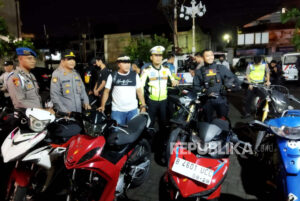 Puluhan Motor Knalpot Brong di Kartasura Kena Razia Polres Sukoharjo