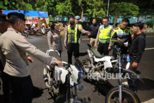 Gunakan Knalpot Brong, Ratusan Motor Ditilang Saat Kampanye di Klaten