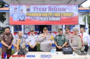 Aksi Zero Knalpot Brong, Satlantas Polres Rembang Libatkan Komunitas Otomotif