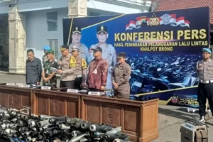 Amankan 771 Knalpot Brong, Polres Banjarnegara Jaga Kelancaran Pemilu 2024