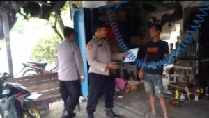 Sosialisasi Larangan Knalpot Tidak Standar di Bengkel Desa Kedungtulub Oleh Polsek Sumber Rembang