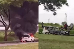 Terbakar Hebat di Semarang, Mobil Grand Livina Jadi ‘Bom Waktu’! Warganet Ungkap Penyebabnya!