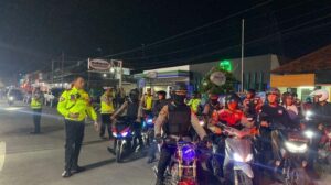 Satlantas Polres Demak Jaring 62 Motor Knalpot Brong saat Razia  Pada Malam Minggu