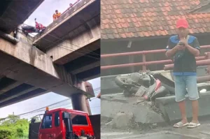 Begini Kronologi Pemotor Jatuh dari Fly Over Arteri Yos Sudarso Semarang