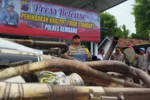 Beri Efek Jera Penguna Knalpot Brong, Polres Rembang Lakukan Sejumlah Langkah