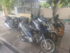 Terjaring Razia, 6 Sepeda Motor Knalpot Brong Diamankan Polsek Polokarto