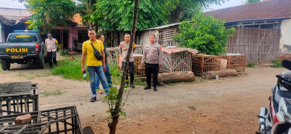 Kapolsek Wedarijaksa Iptu Suntoro Pimpin Operasi Bersama di TKP Terkait Laporan Judi Sabung Ayam