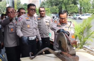 Polrestabes Semarang Buka Posko Donasi Knalpot Brong untuk Panti Asuhan