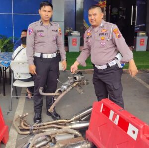 10 Knalpot Brong Hasil Sitaan Disonasikan Polsek Ngaliyan