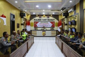 Pejabat Utama Polda Aceh Patroli Udara serta Cek Kesiapan Pemilu di Aceh Barat