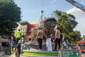 Kabupaten Pati Miliki Ikon Baru Monumen Ikan Bandeng Berbahan Knalpot Brong