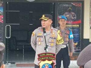 Kapolres Lamandau Sanpaikan  Arahan Pada Personel Jelang Gelaran Pemilu