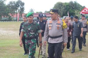 Pererat Sinergitas, Kapolda Kalteng Hadiri Apel Kesiapan Pemilu 2024 Di Makorem 102 Panju Panjung