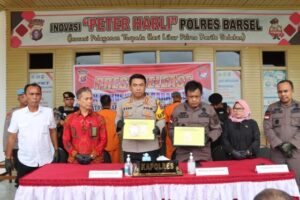 Polres Barsel Gelar Konferensi Pers dan Pemusnahan Barang Bukti 103 Gram Sabu