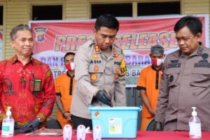 Polres Barsel Konferensi Pers dan Pemusnahan Barang Bukti 103 Gram Sabu