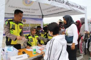 Rumkit Bhayangkara Polda Kalteng Adakan Pemeriksaan Kesehatan Gratis di CFD