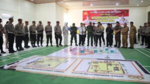 Polres Lamandau Gelar Tactikal Floor Game Persiapan Pengamanan Pemilu