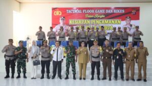 Hari Pemungutan Suara Semakin Dekat, Polres Lamandau Gelar Tactikal Floor Game