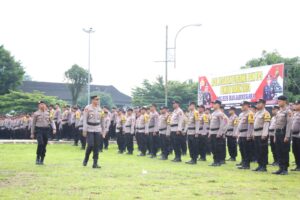 Polres Banjarnegara Gelar Apel Kesiapan Personel Pengamanan TPS Jelang Pemilu