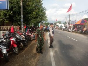 Karnaval Isra Mi’raj di Desa Sumberejo Jaken Dijaga Ketat oleh Bhabinkamtibmas