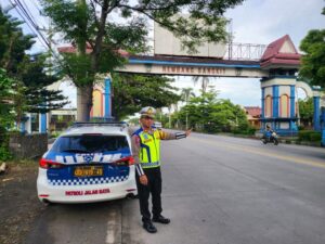 Pagi Hari, Kasatlantas Polres Rembang Laksanakan Pemantauan Lalu Lintas