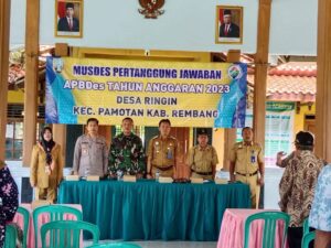 Upaya Tepat Sasaran, Kapolsek Pamotan Monitoring Musdes APBDes 2023 Desa Ringin