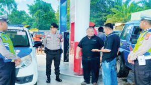 Cek Sejumlah SPBU, Polres Lamandau Antisipasi Kelangkaan dan Penyalahgunaan