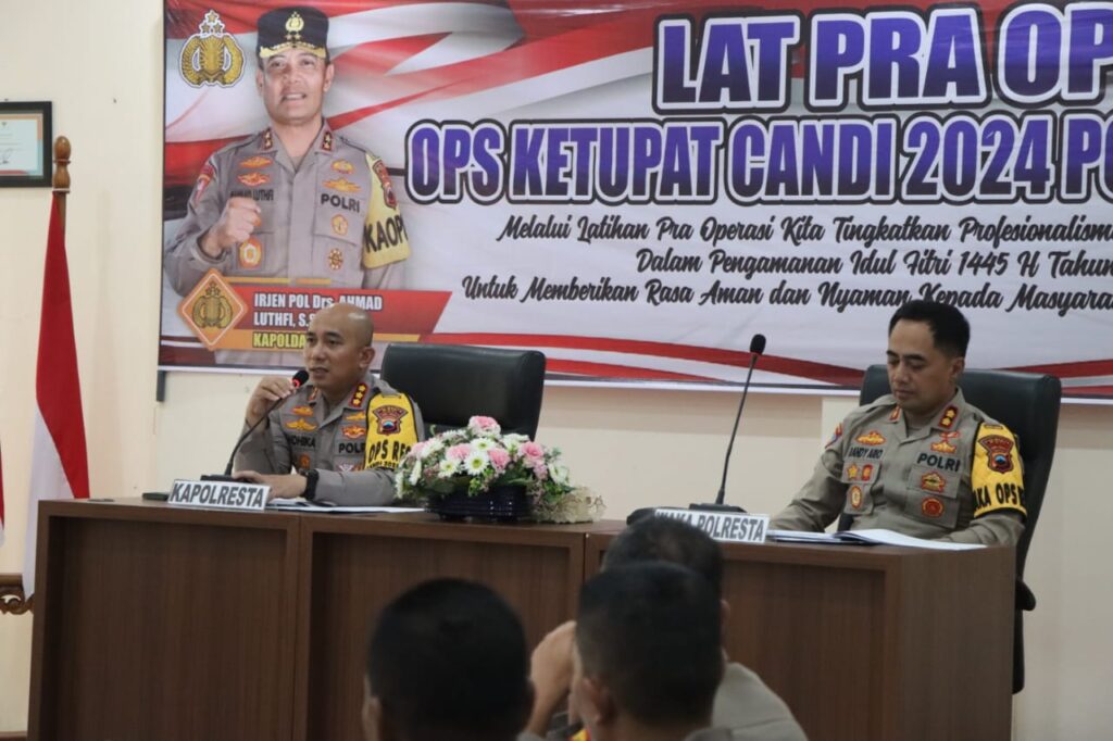 Hadapi Lebaran, Polresta Pati Gelar Latpraops Ketupat Candi 2024