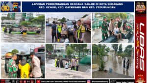 Terkini! Situasi Banjir Semarang Dilaporkan Dari Polrestabes Semarang