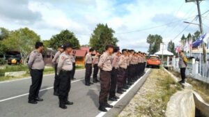 Rapat Pleno Terbuka Rekapitulasi, Kapolres Humbahas Pantau Langsung dan Pastikan Kondusifitas