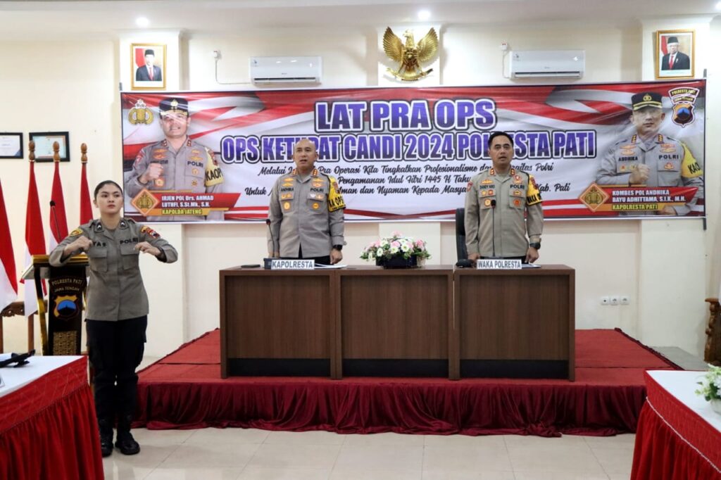 Persiapan Lebaran, Polresta Pati Gelar Latpraops Ketupat Candi 2024