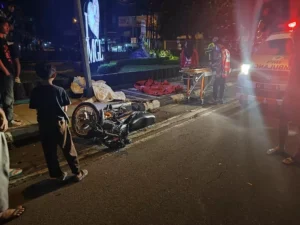 Pengendara Motor Tewas Tabrak Trotoar di Kota Magelang, Diduga Ngantuk