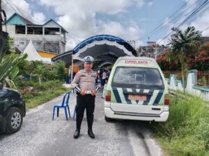 Ditlantas Polda Kalteng Kawal Jenazah Dari Rumah Duka Sampai TPU