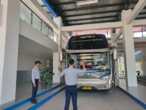 Kunjungi Garasi Bus, Satlantas Polres Sukoharjo Cek Kesiapan Armada Mudik Lebaran