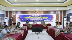 Amankan Lebaran, Polres Rembang Gelar Rakorlinsek Ops Ketupat Candi 2024