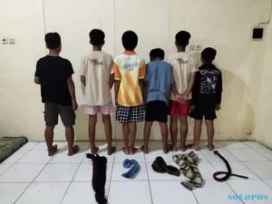 Hendak Perang Sarung, 6 ABG Diamankan Polsek Jaten Karanganyar