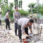 Pelatakan Batu Pertama Pembangunan Gedung Bagian Logistik oleh Kapolres Rembang
