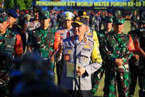 TNI-Polri Mengelar Apel Pasukan Pengamanan World Water Forum Ke-10 di Bali