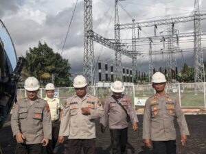 ANGGOTA DITPAMOBVIT POLDA JATIM LAKSANAKAN PATROLI GARDU INDUK PLN GIRI