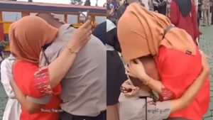 Momen Haru Seorang Guru Peluk Bangga Muridnya Yatim Piatu Sukses Jadi Polisi