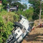 Usai Tabrakan dengan Mobil Boks, Rush Nyemplung Selokan 3 Meter di Klaten