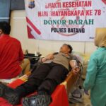 Menyambut HUT Ke-78 Bhayangkara, Polres Batang bersama PMI Gelar Donor Darah