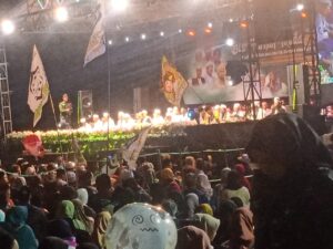 Polsek Kalibaru Banyuwangi Monitoring Kegiatan Sholawatan Bersama Kalibaru Manis