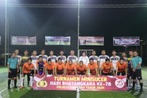 Menyambut Hari Bhayangkara ke-78 Tahun 2024, Kapolres Lamandau Membuka Turnamen Mini soccer